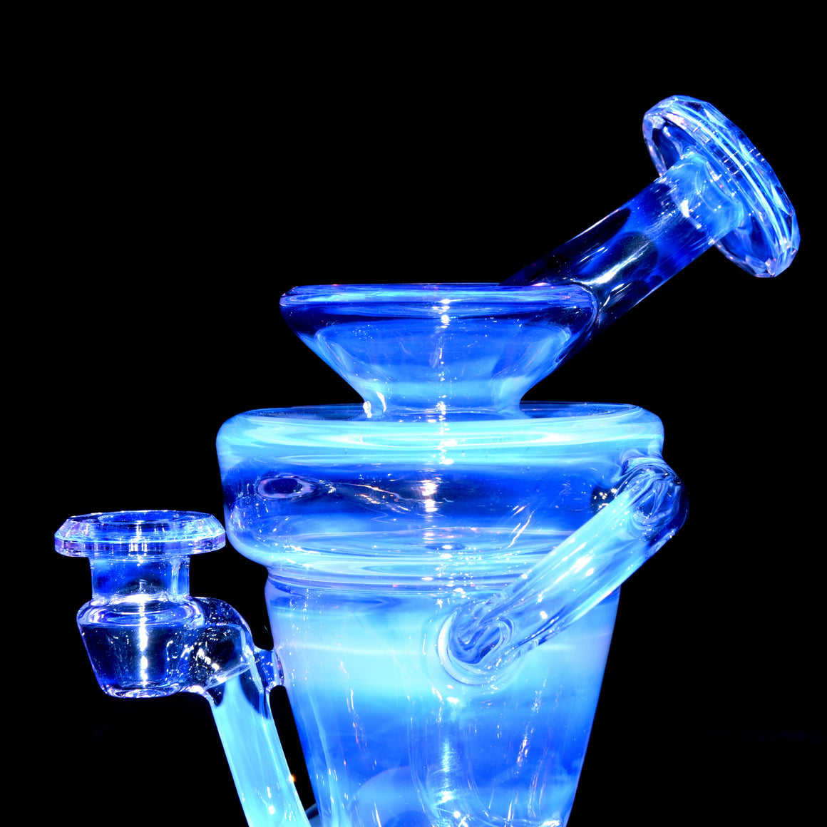 Faceted Full-size Double-uptake Refined Klein Recycler - CFL Gemini - 10mm Female