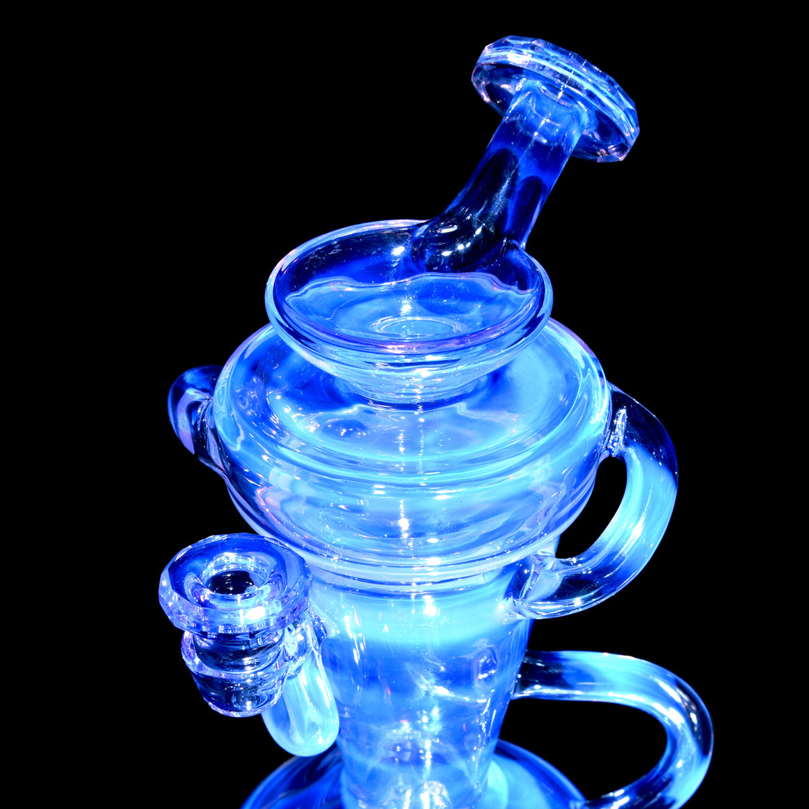 Faceted Full-size Double-uptake Refined Klein Recycler - CFL Gemini - 10mm Female