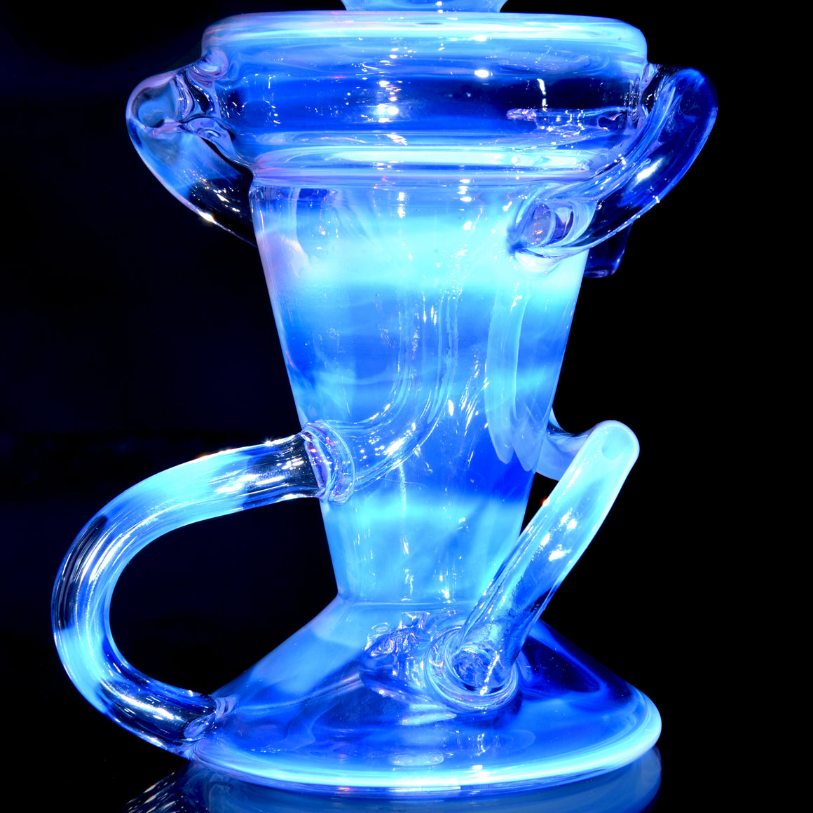 Faceted Full-size Double-uptake Refined Klein Recycler - CFL Gemini - 10mm Female