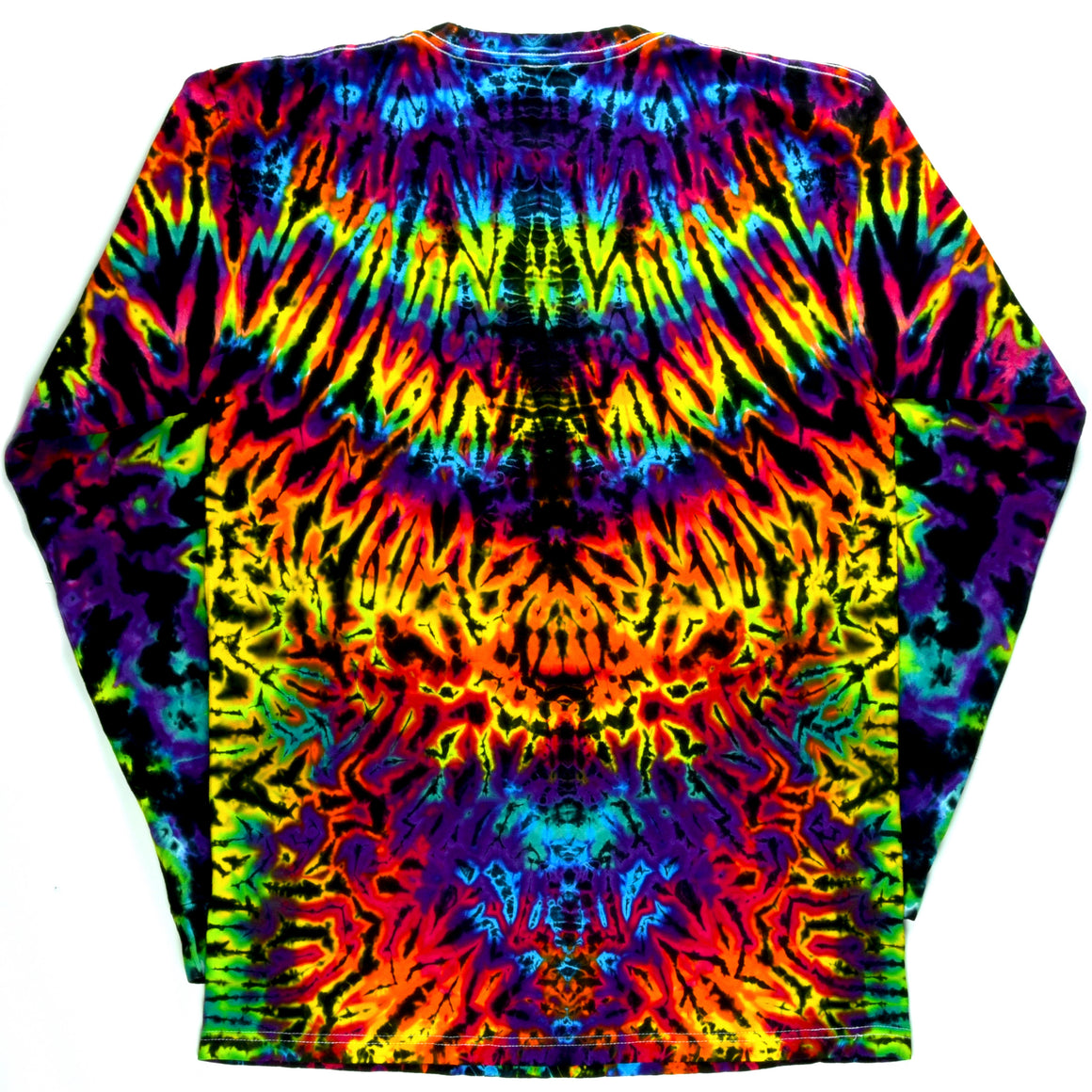 Medium Long-sleeve Tie Dye T-Shirt - Rainbow Mandala Combo