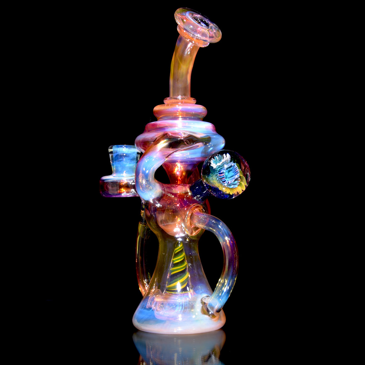 Fully-fumed Double-Uptake Ball Klein Recycler - 14mm Female