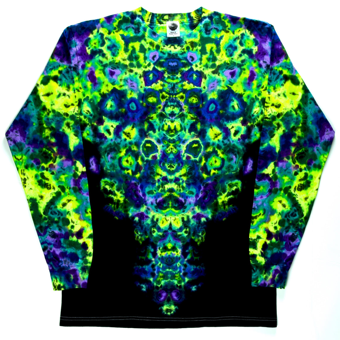 Medium Long-sleeve Tie Dye T-Shirt - UV Reactive Fade