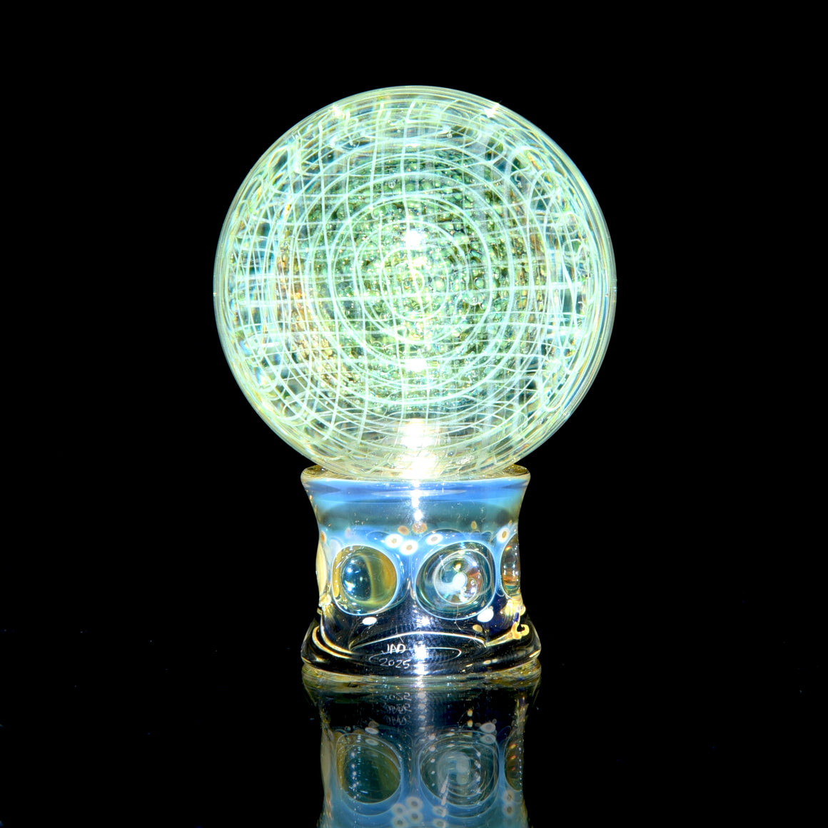 Fumed Marble Holder/Bead w/ Millies