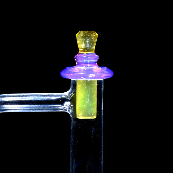 Faceted Crushed Opal Full-color Control Tower Cap - Lemon Drop/Royal Jelly