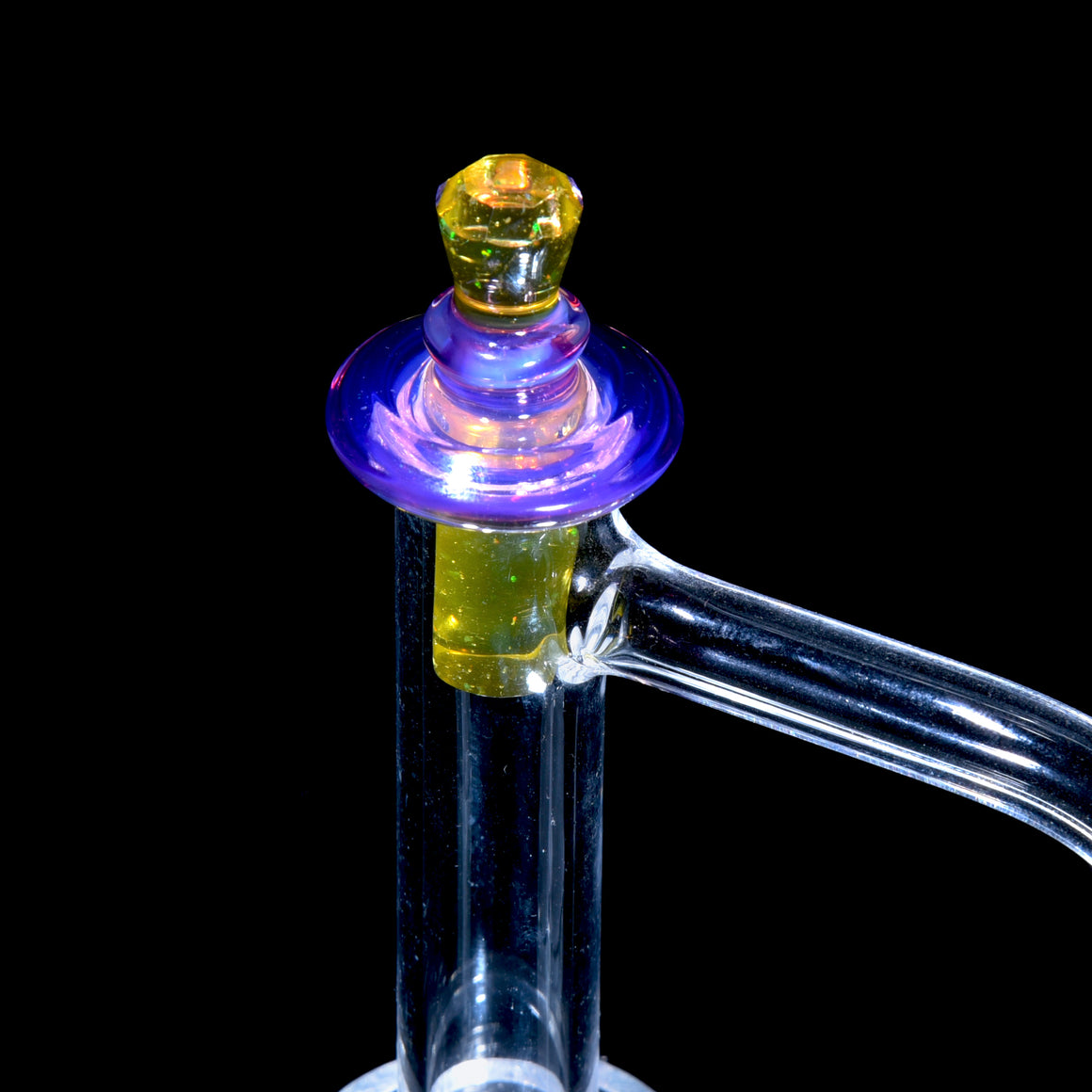 Faceted Crushed Opal Full-color Control Tower Cap - Lemon Drop/Royal Jelly