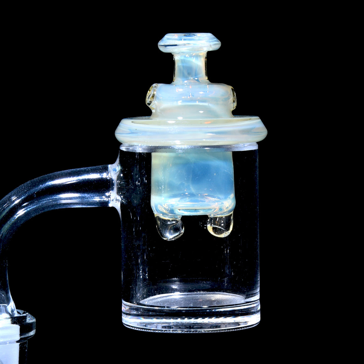 CFL Full-color Dual-intake Spinner Cap for 25-30mm Bucket Bangers - Serum over Moonstone