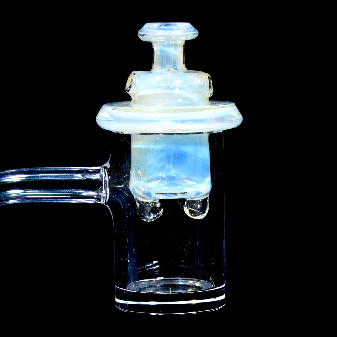 CFL Full-color Dual-intake Spinner Cap for 25-30mm Bucket Bangers - Serum over Moonstone