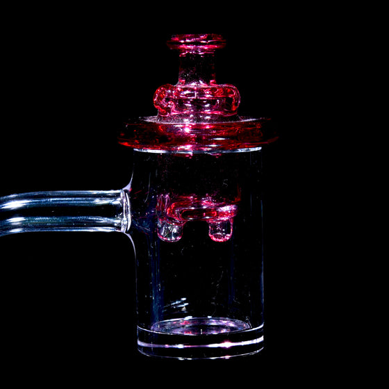 Full-color Dual-intake Spinner Cap for 25-30mm Bucket Bangers - Gold Ruby