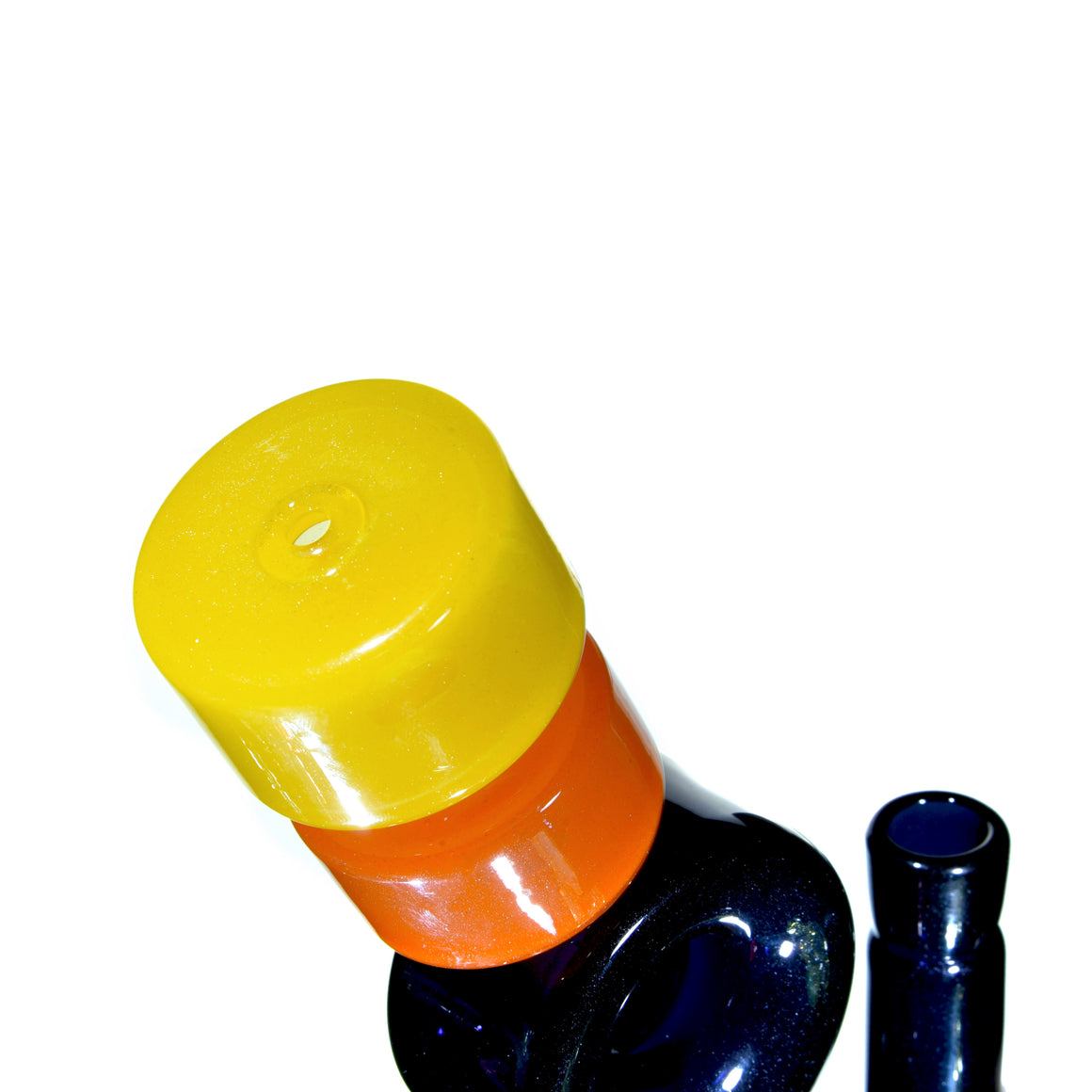 "Mr. Sparkle" XL Donut & Pucks Colorform Rig - Steel Wool over Black & Warm Tones -  14mm Female (Copy)