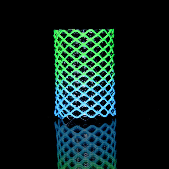 Mamba Guardz - Custom Nozzle Heat Shield for Blazer Big Shot & Vector Nitro - UV Green/Sky Blue