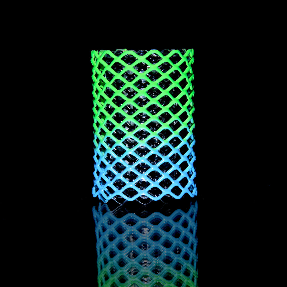 Mamba Guardz - Custom Nozzle Heat Shield for Blazer Big Shot & Vector Nitro - UV Green/Sky Blue