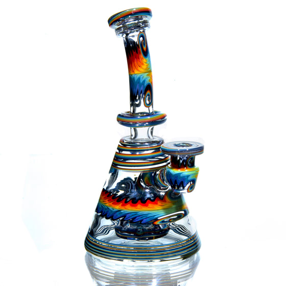 Bipolar Jailbird Rainbow Linework Bentneck Beaker Banger Hanger - 10mm Female