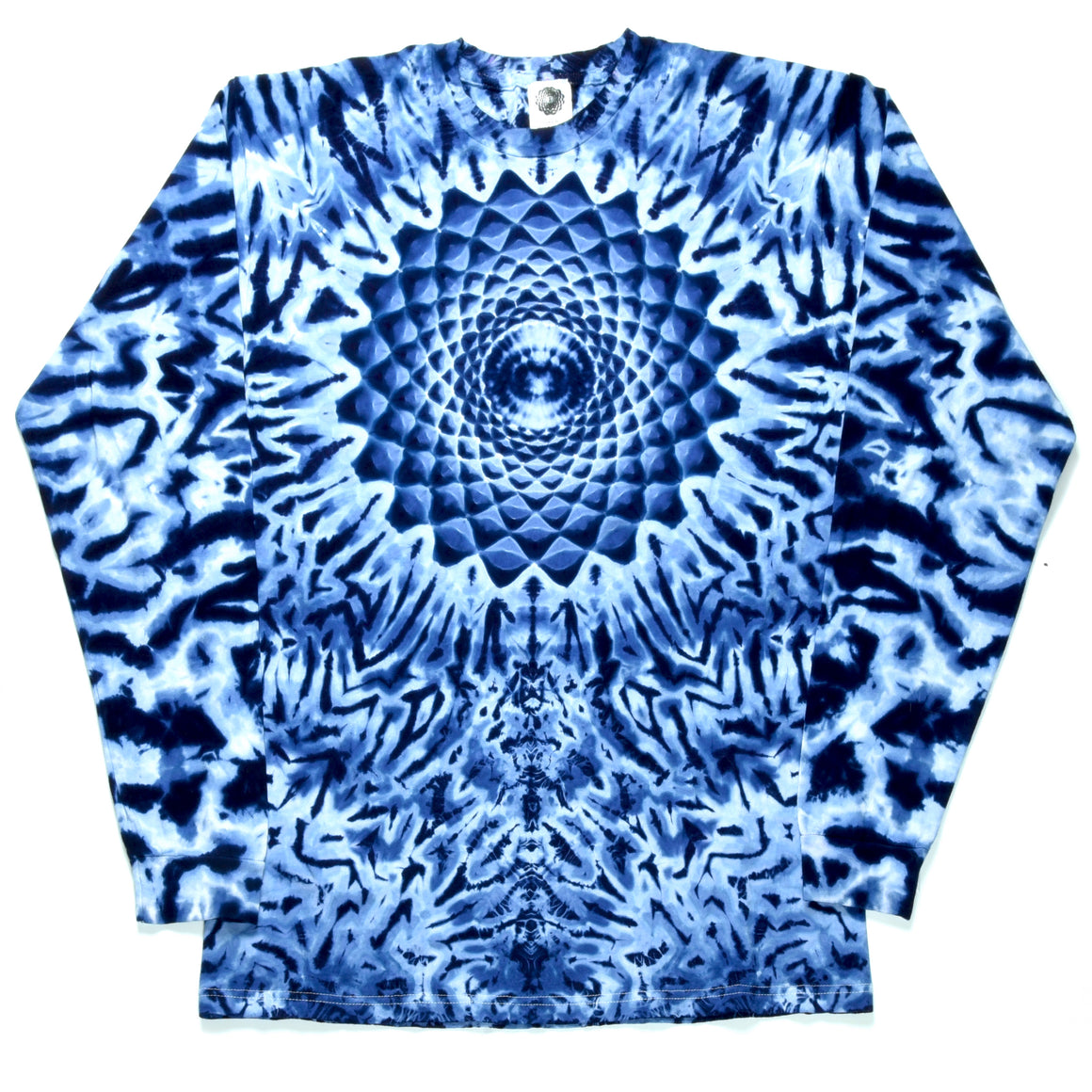 Medium Long-sleeve Tie Dye T-Shirt - Indigo Mandala Combo