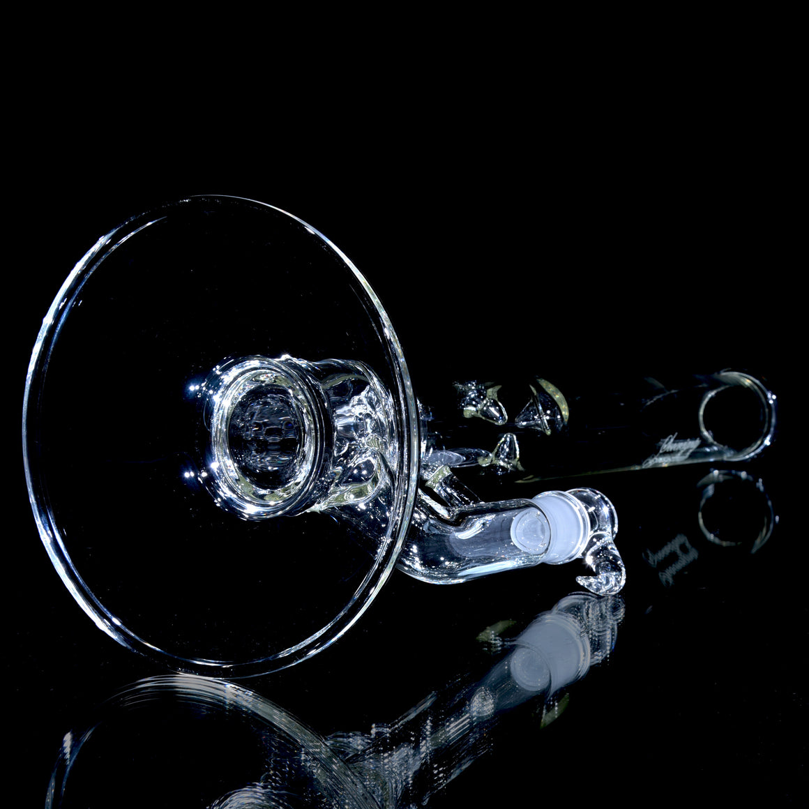 50x5mm Imperial Perc Straight Tube w/ 4-hole Slide - Clear - 18mm Male