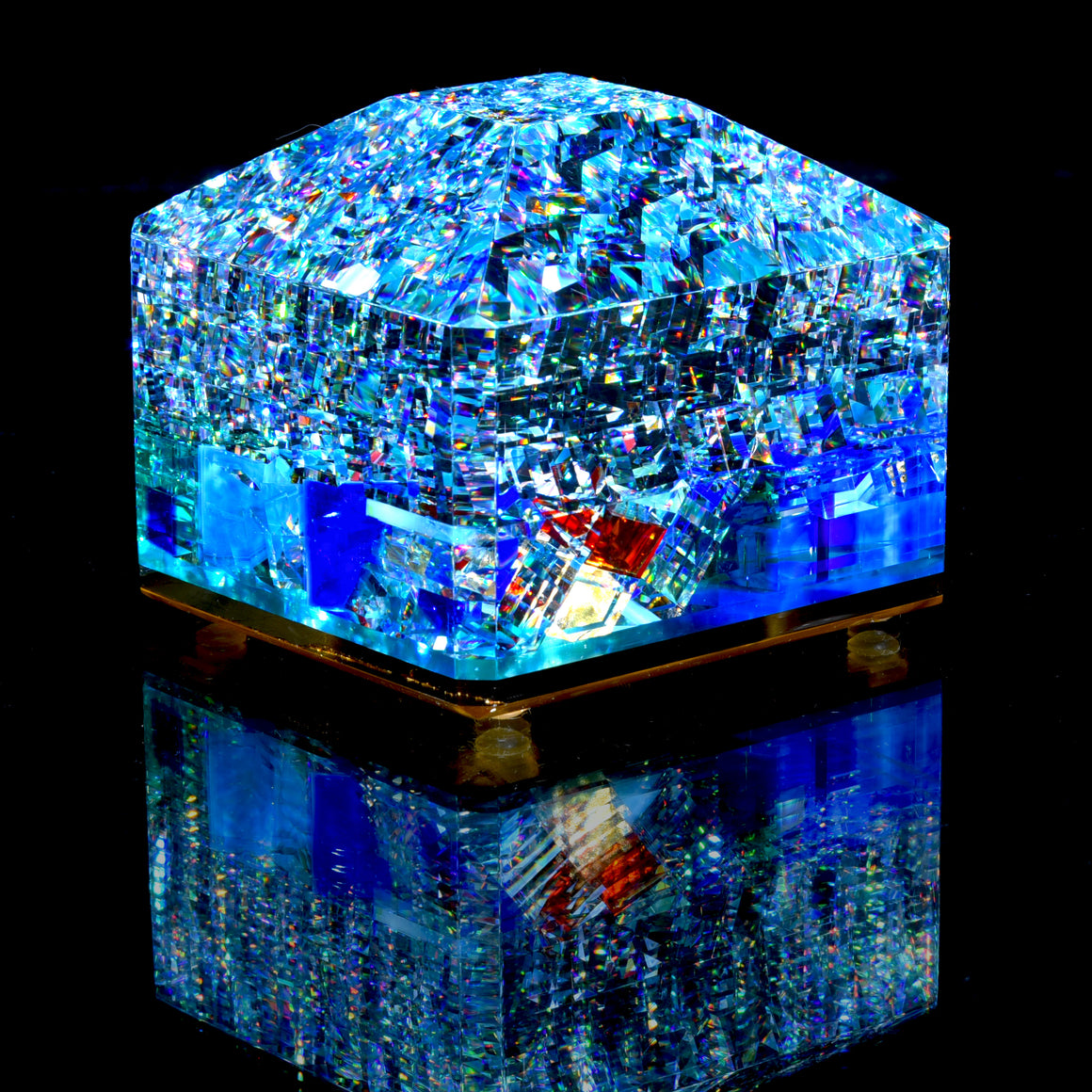"Bora" Coldworked Gemstone Paperweight