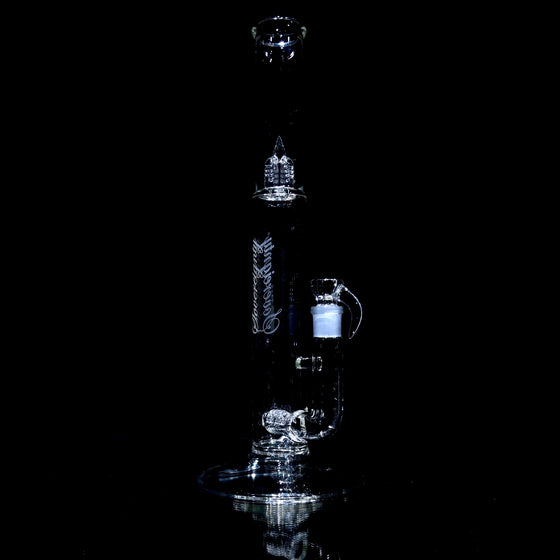 Bishop StemLine 20mm UpGrid Straight Tube w/ 4-hole Slide - Clear - 18mm Male