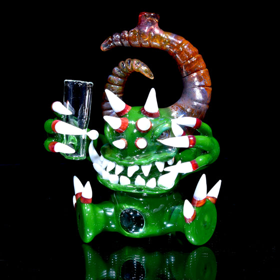 Green Spikey Drinking Cryptid Monster Rig - 14mm Female