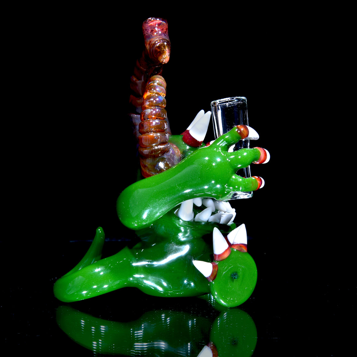 Green Spikey Drinking Cryptid Monster Rig - 14mm Female