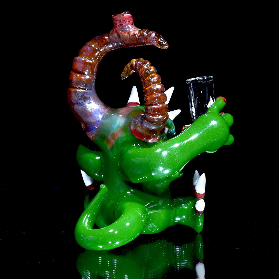 Green Spikey Drinking Cryptid Monster Rig - 14mm Female