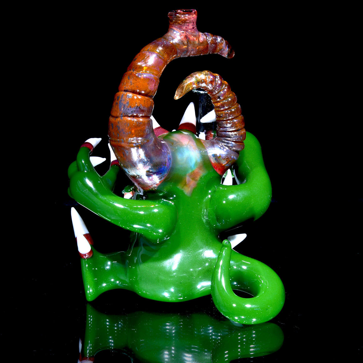 Green Spikey Drinking Cryptid Monster Rig - 14mm Female