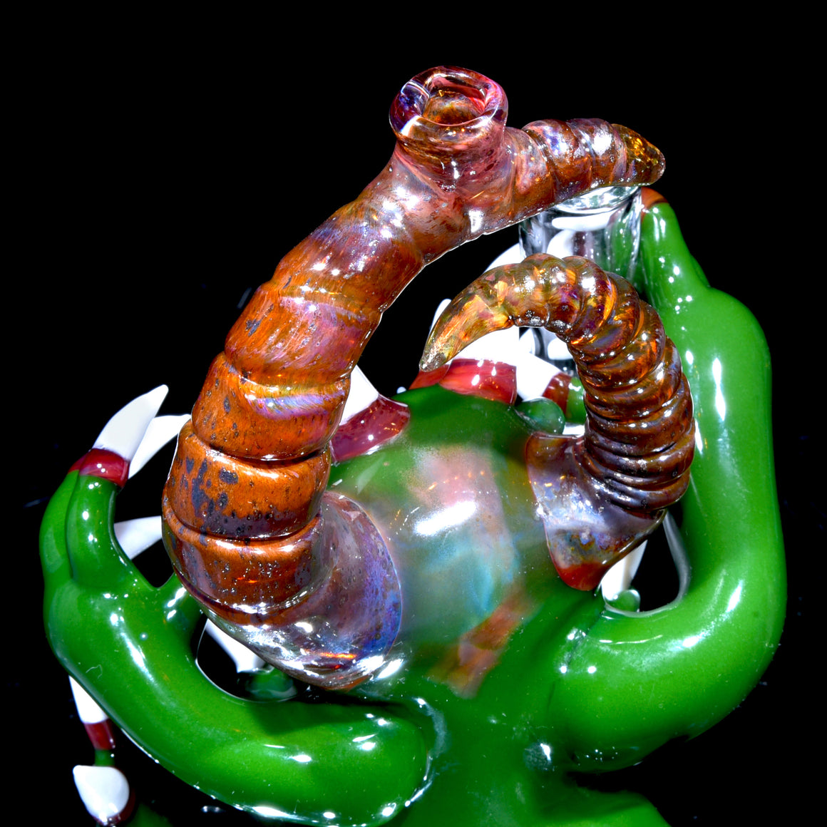 Green Spikey Drinking Cryptid Monster Rig - 14mm Female