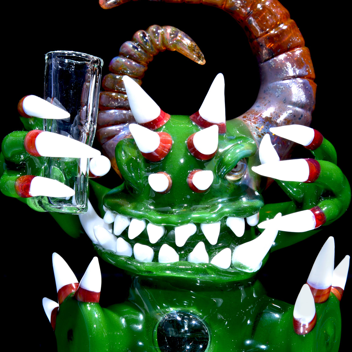 Green Spikey Drinking Cryptid Monster Rig - 14mm Female