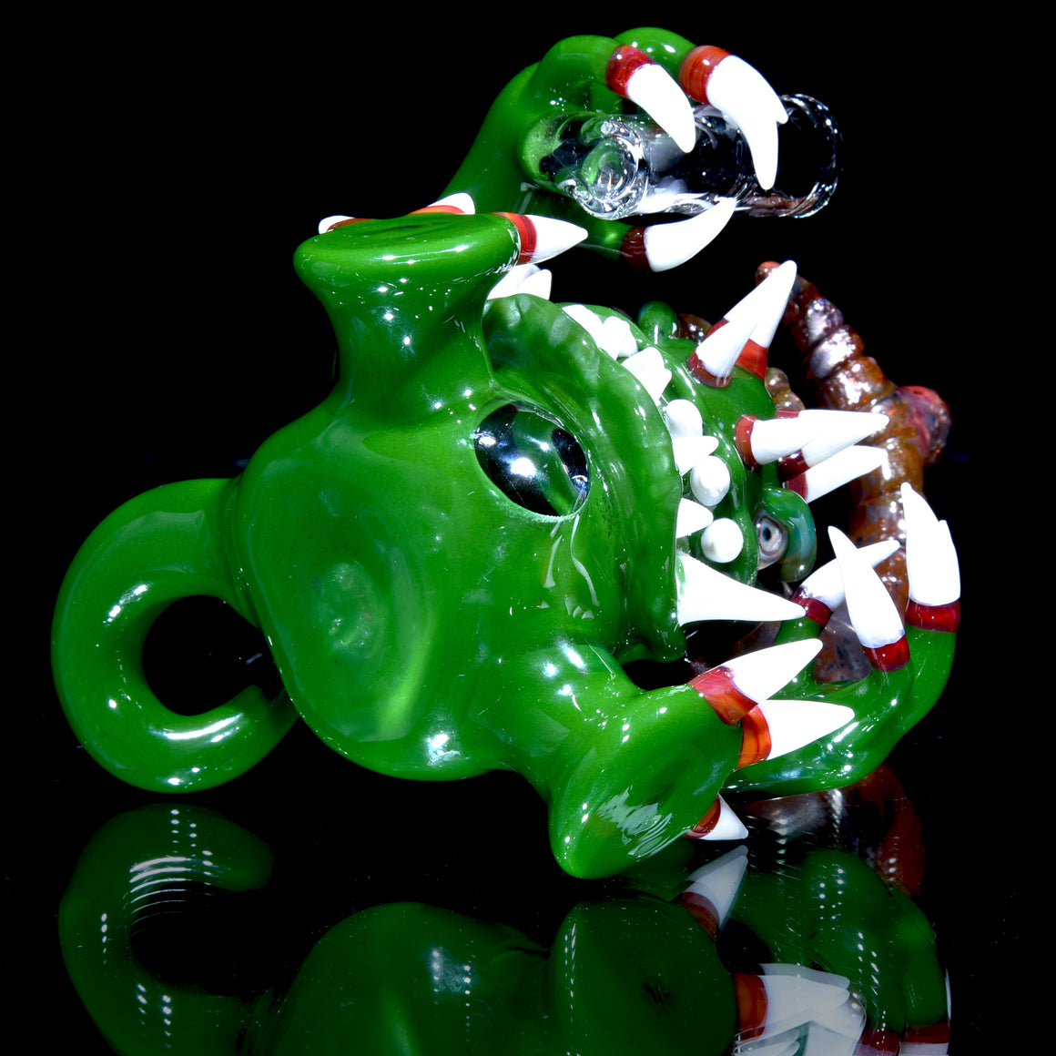 Green Spikey Drinking Cryptid Monster Rig - 14mm Female