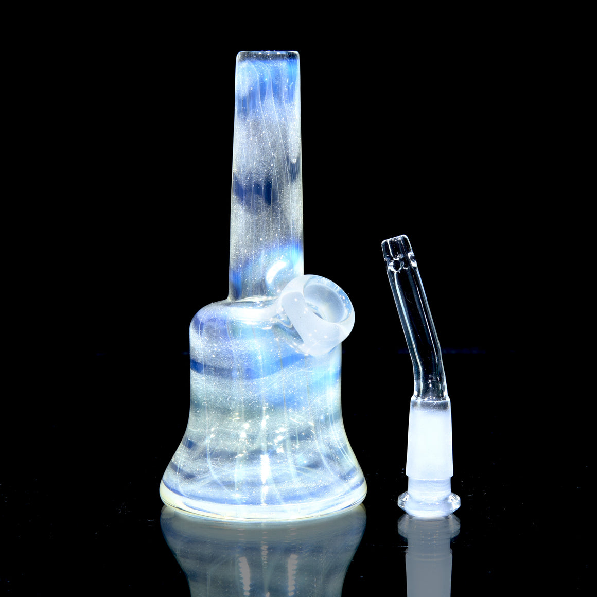 Fully-worked Coilpot Toob w/ Hard Case - Light Yellow over White Dichro