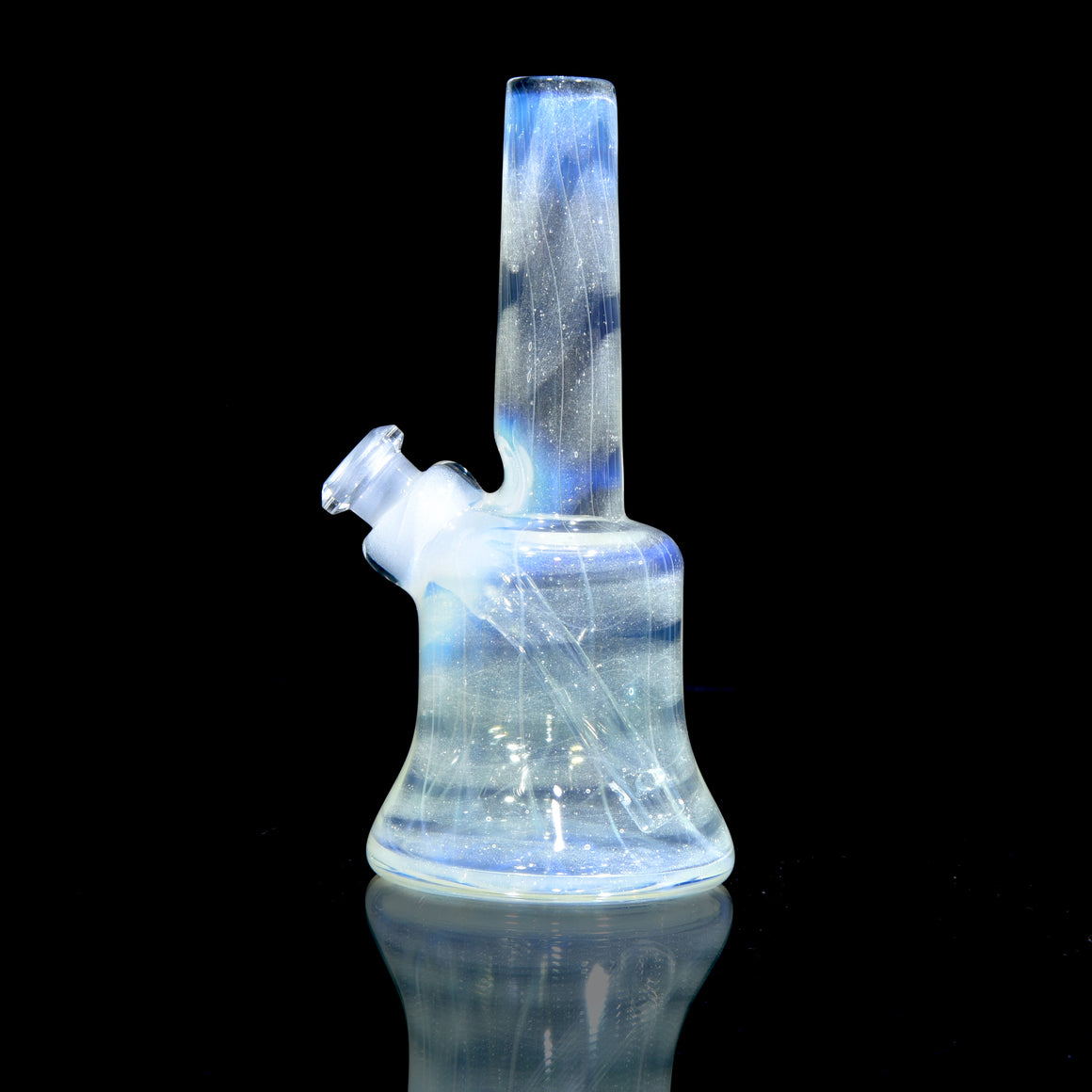Fully-worked Coilpot Toob w/ Hard Case - Light Yellow over White Dichro