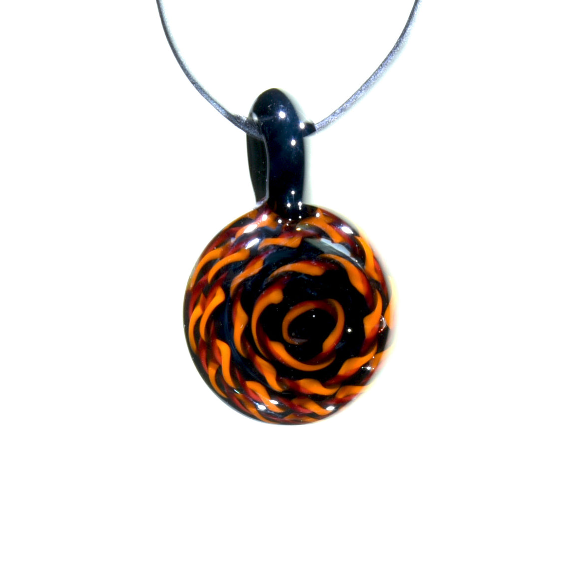 Fiery Coilpot Pendant w/ Flower Millie