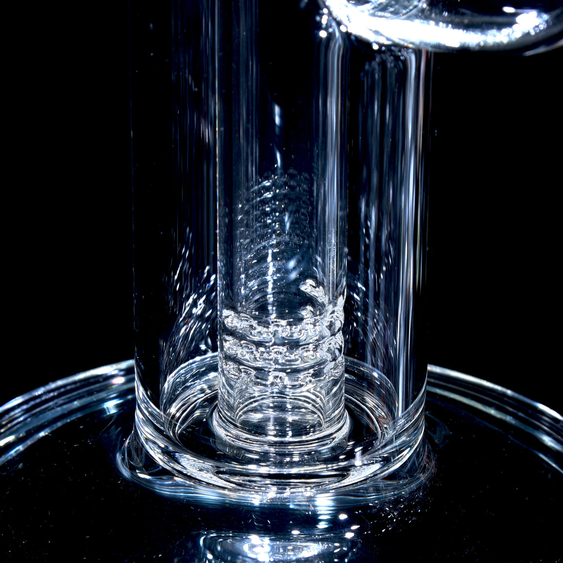 Pawn Fixed 180° Stem Perc Tube w/ 4-hole Slide - Clear - 18mm Male