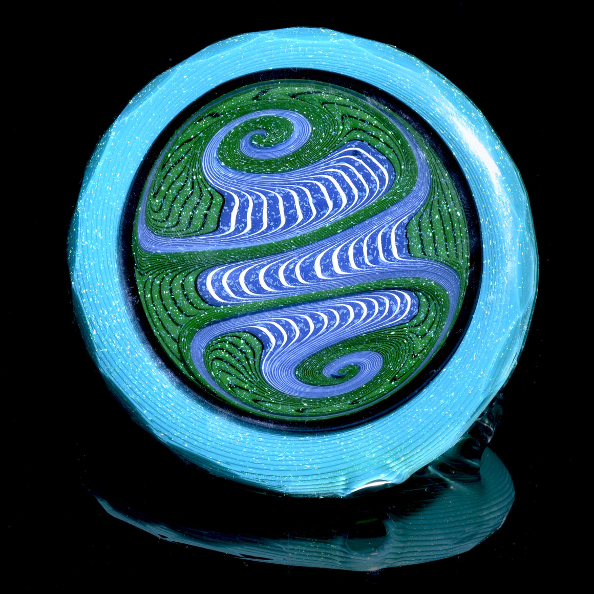 Faceted Dichro Belt Buckle Pipe