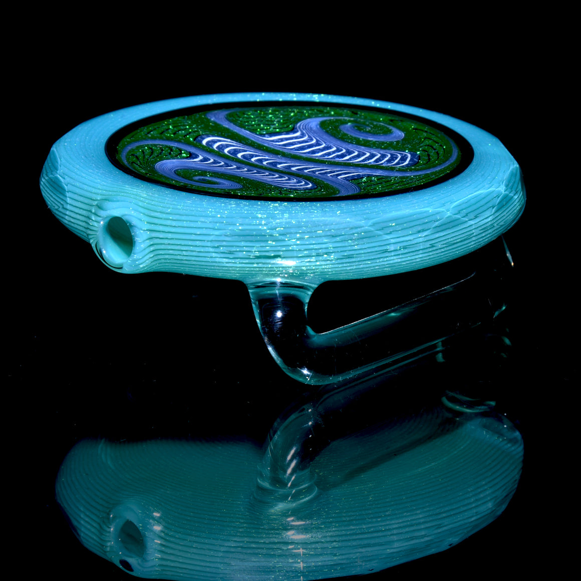Faceted Dichro Belt Buckle Pipe