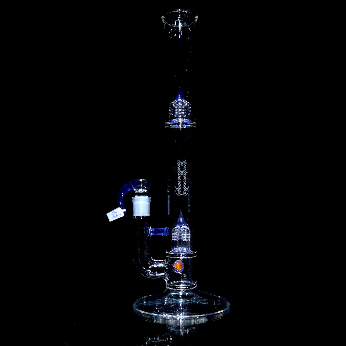 44mm MA Inv4 Straight Tube w/ KJH Millie & Matching 4-hole Slide - Dense Wildberry - 18mm Male
