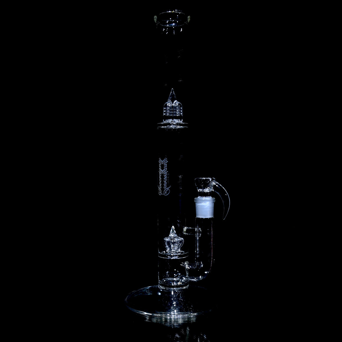 44mm Imperial Straight Tube w/ 4-hole Slide - Clear - 18mm Male