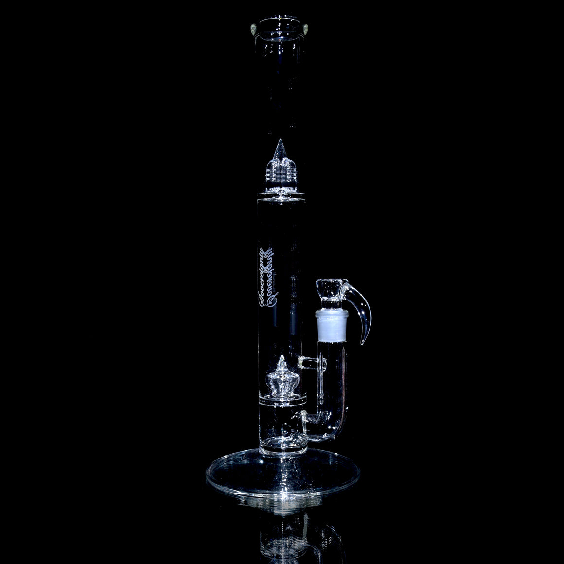44mm Imperial Straight Tube w/ 4-hole Slide - Clear - 18mm Male