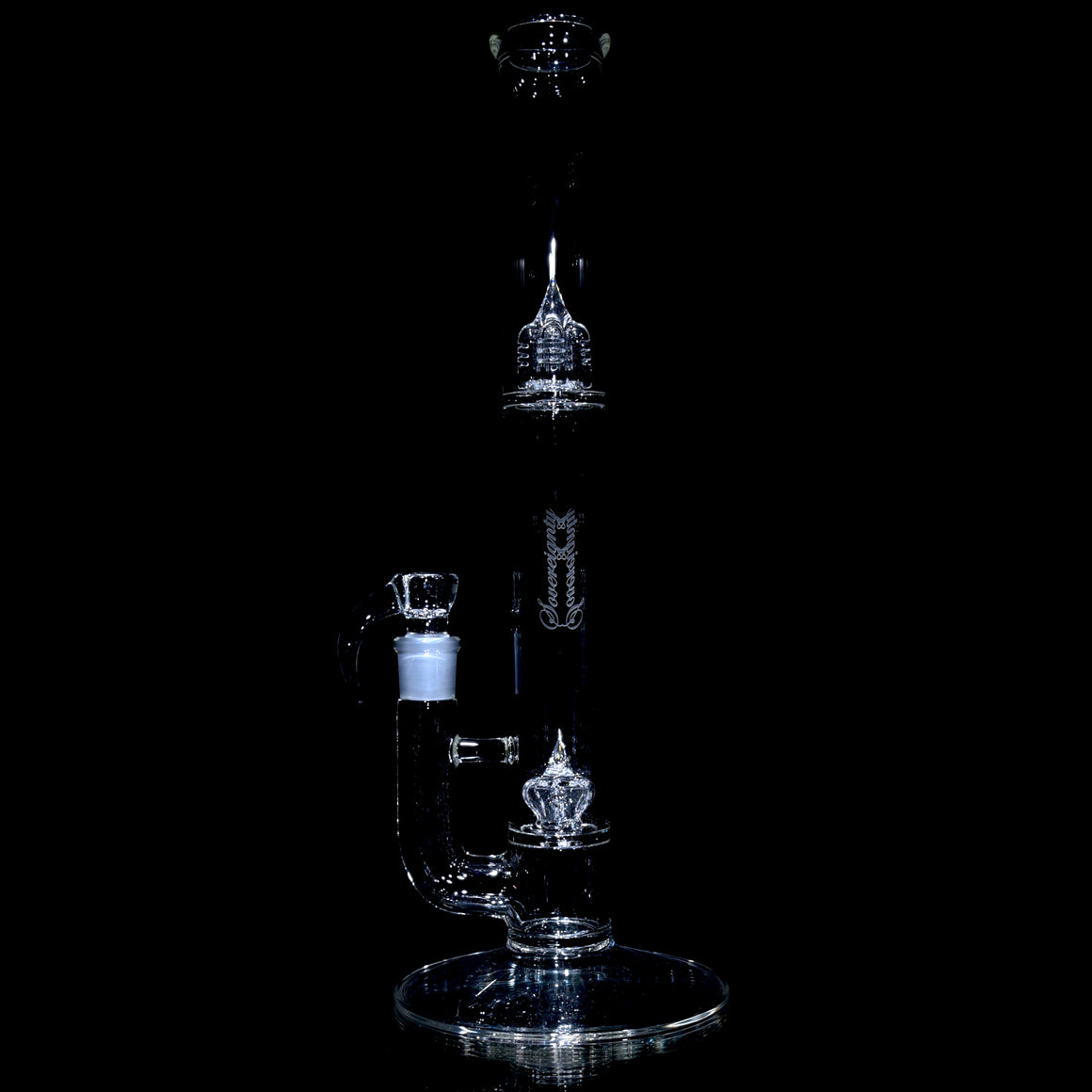44mm Imperial Straight Tube w/ 4-hole Slide - Clear - 18mm Male