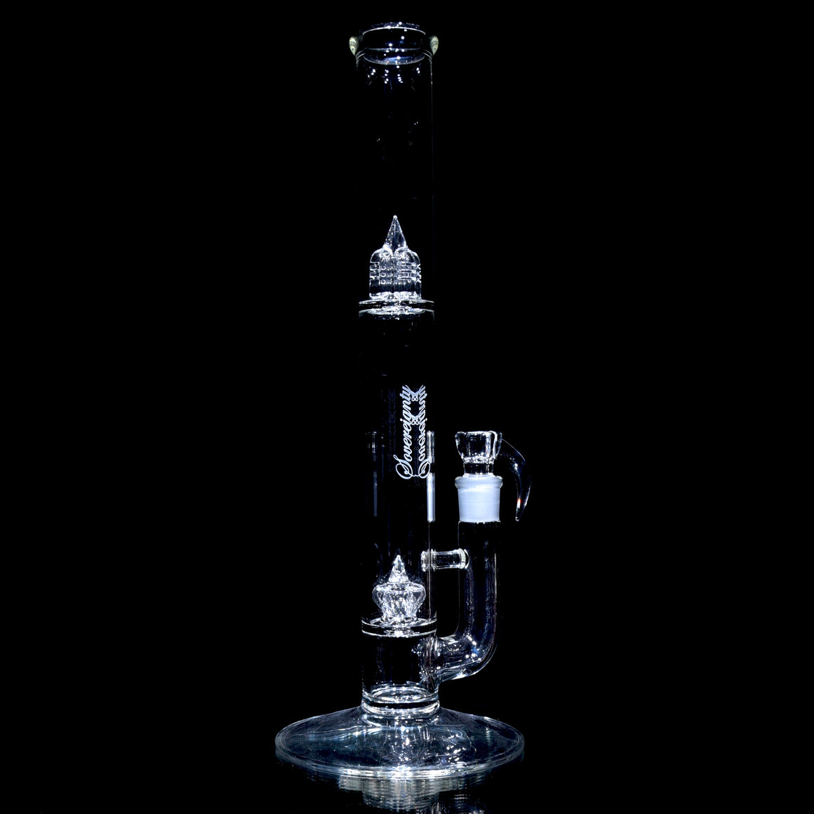 44mm Imperial Straight Tube w/ 4-hole Slide - Clear - 18mm Male