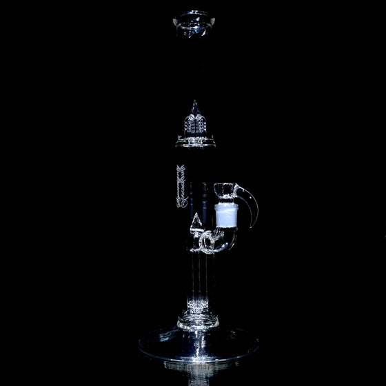 Bishop Slitted Fixed 4 Straight Tube w/ 4-hole Slide - Clear - 18mm Male
