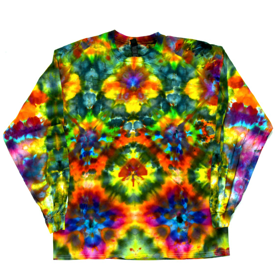 XL Tie Dye Long Sleeve Shirt - Rainbow Kaleidoscope