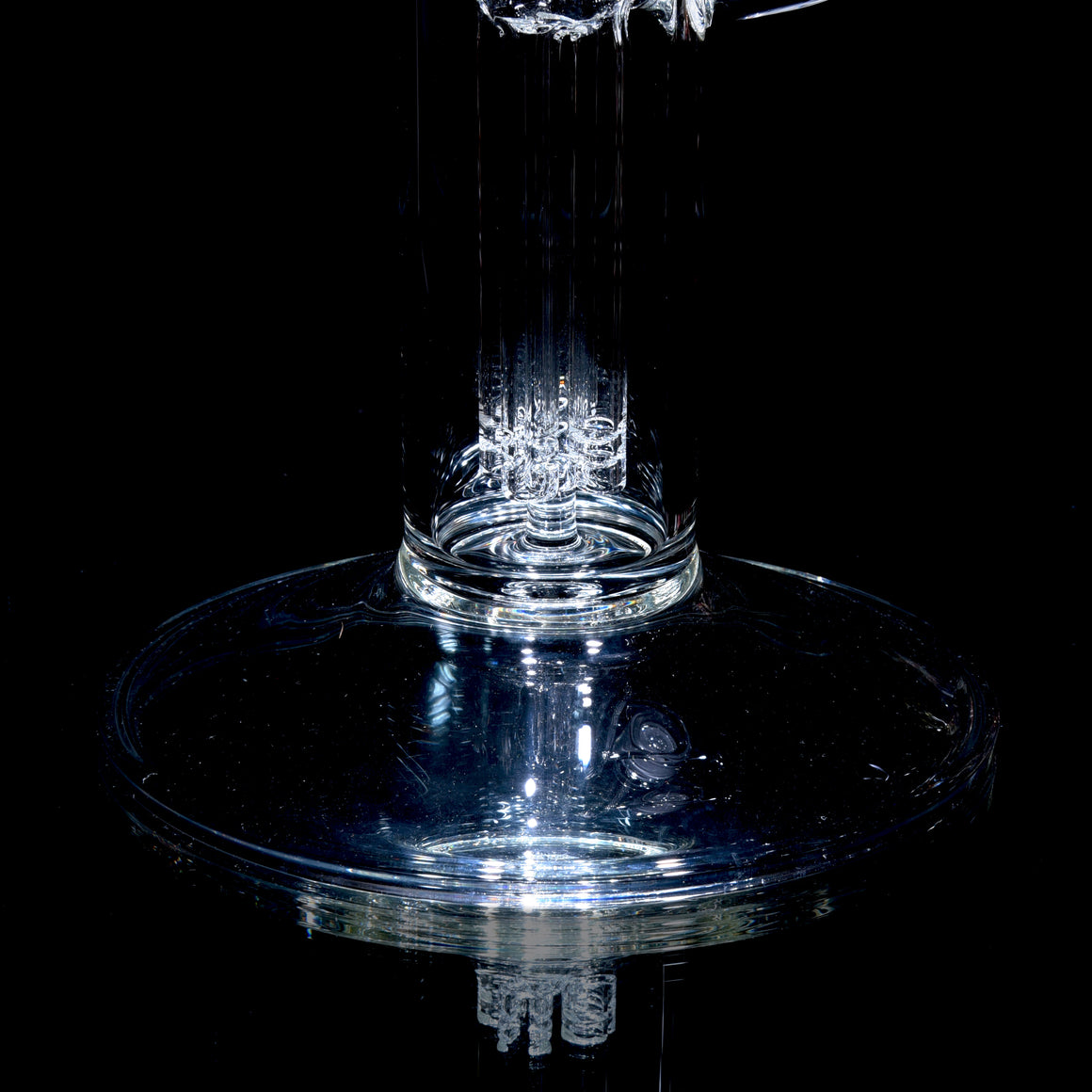 Bishop Slitted Fixed 4 Straight Tube w/ 4-hole Slide - Clear - 18mm Male