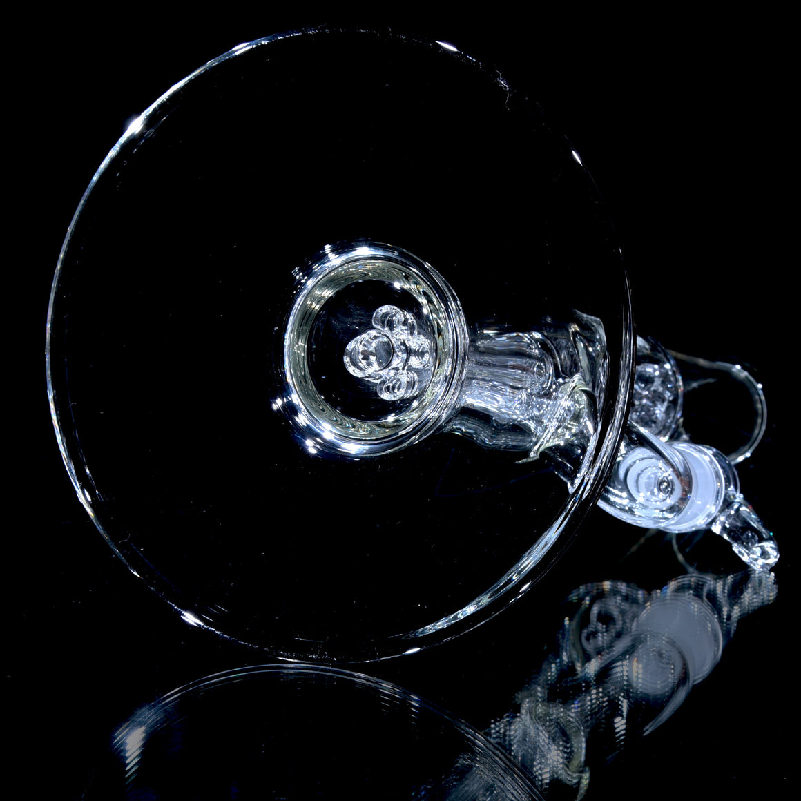 Bishop Slitted Fixed 4 Straight Tube w/ 4-hole Slide - Clear - 18mm Male