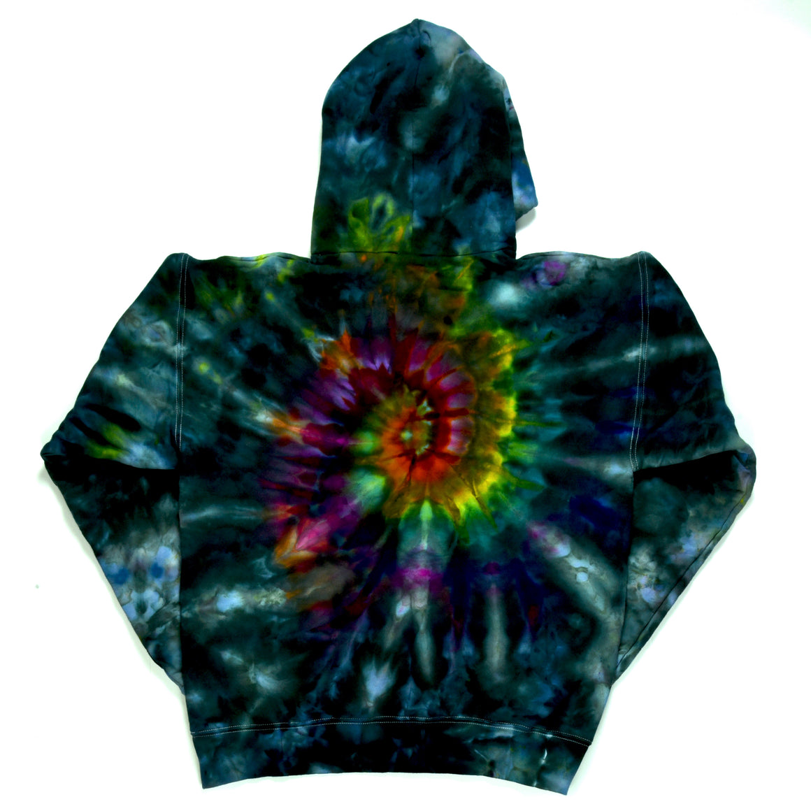 Medium Tie Dye Sweatshirt - Charcoal/Rainbow Swirl