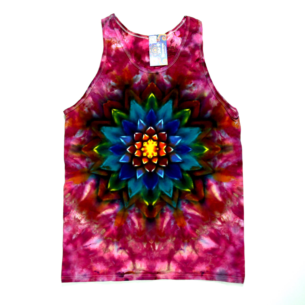 Large Tie Dye Tanktop - Pink Mandala