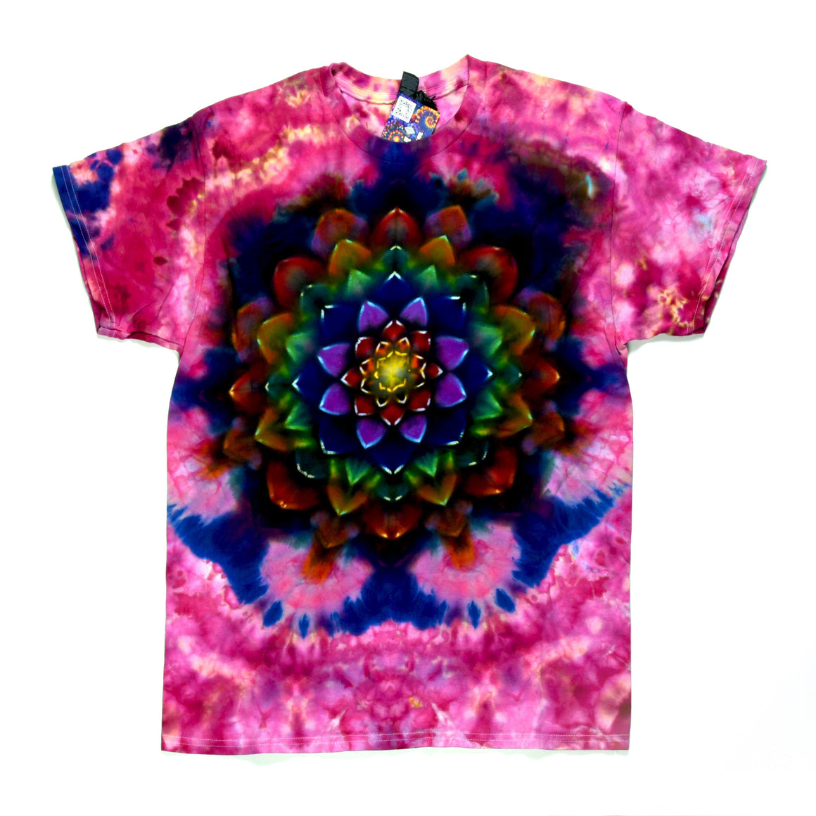Large Tie Dye T-Shirt - Pink Mandala