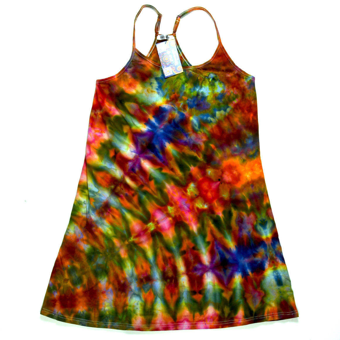 M Tie Dye Women's Dress - Sunset Ripple Tech