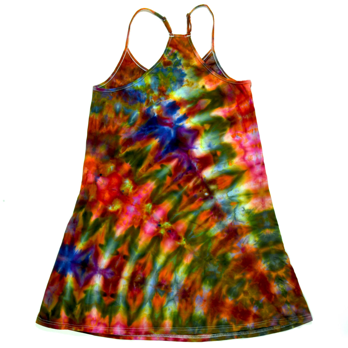 M Tie Dye Women's Dress - Sunset Ripple Tech