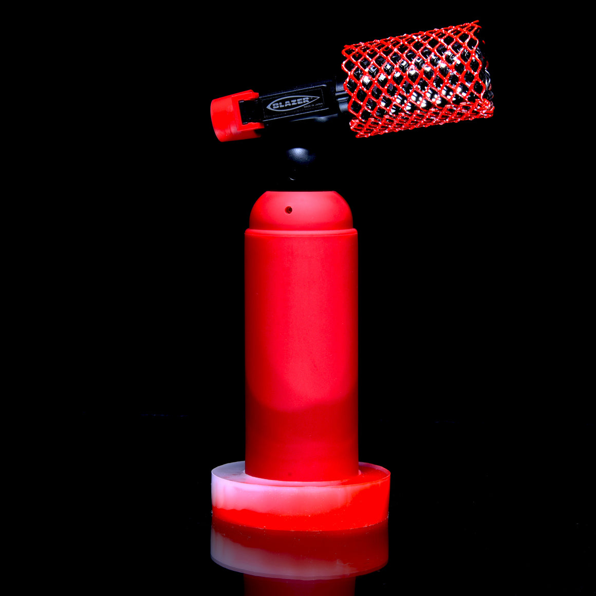Limited Edition Big Shot GT8000 Butane Torch & Matching Mamba Guard/Base Set - Red/Glow White