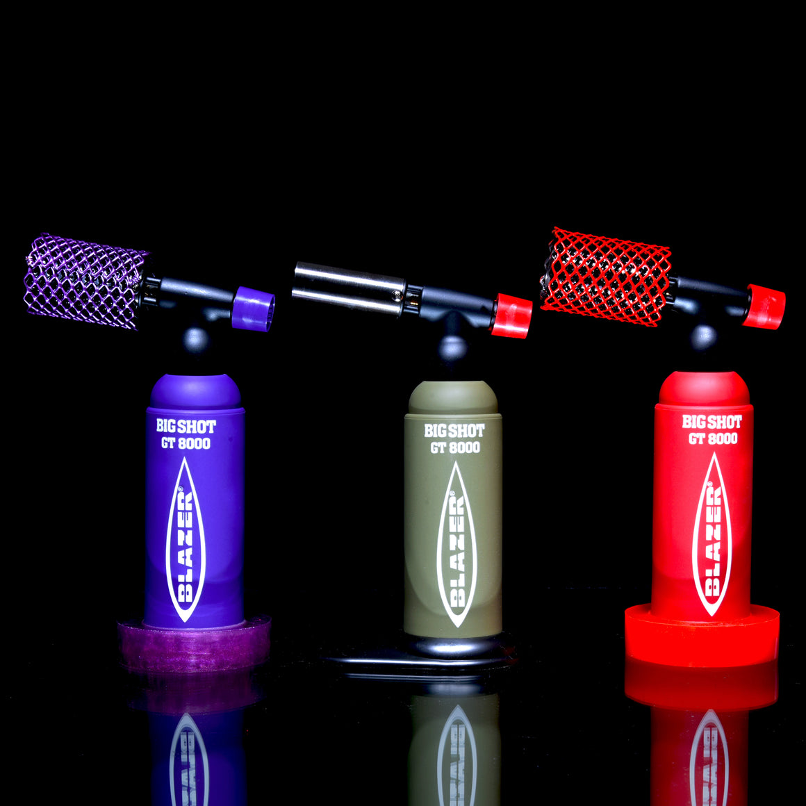 Limited Edition - Blazer Big Shot GT8000 Butane Torch w/ Removable Stand (Made in Japan) - Purple/Glow White