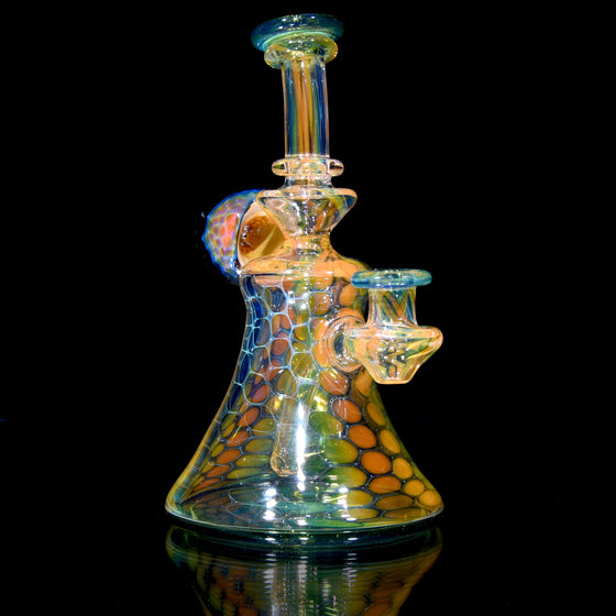 Fully-fumed Honeycomb Banger Hanger - Green Stardust - 10mm Female